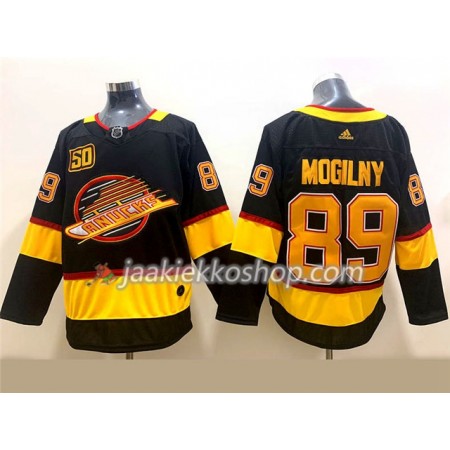 Miehille NHL Vancouver Canucks Pelipaita Alexander Mogilny 89 Flying Skate 50th Anniversary Adidas 2019-20 Musta Authentic